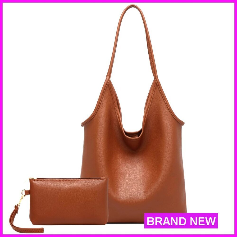 Slouchy Hobo Shoulder Bag Vegan Leather Everyday Large Designer Purse